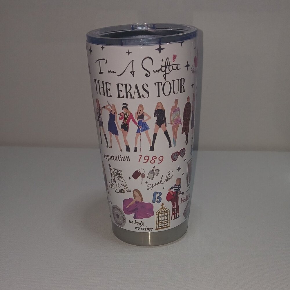 New Taylor Swift Eras Tour Metal Cup with Lid.